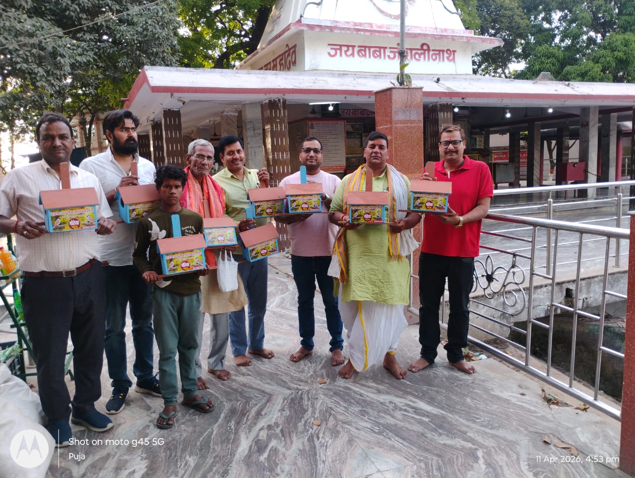 Volunteers helping children in rural community